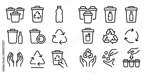Recycling Icons Grid