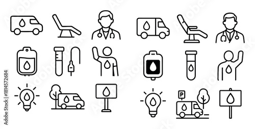 Blood Donation Icons