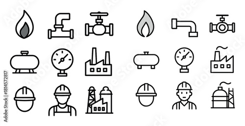 Minimalist Hydrocarbon Icons