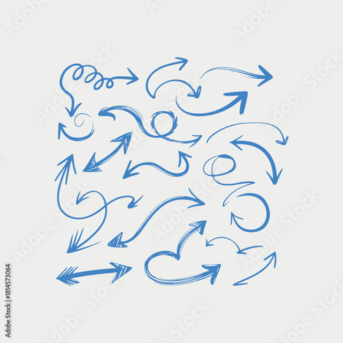 Abstract blue vector background with bird and wave elements