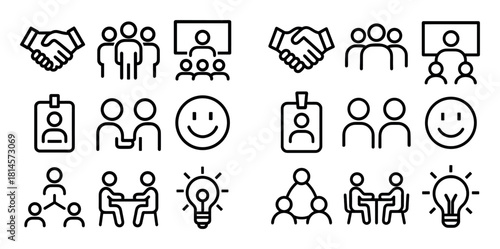 Entrepreneurship Icons Grid