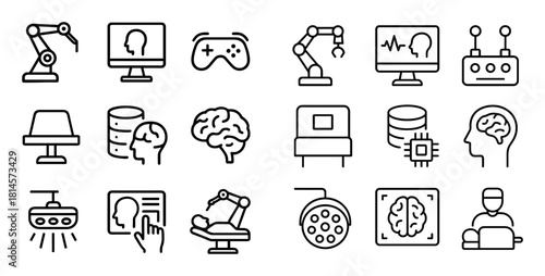 Minimalist Neurosurgery Icons