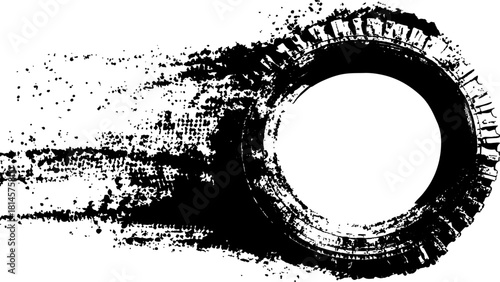 Tire trace track wheels texture and background, Auto tire tread grunge, Car wheel tyre tread track black tyre print,