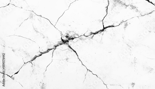 Abstract white cracked texture background. Crack texture lines isolated on a white background. Cracked surface with white space in raw style.