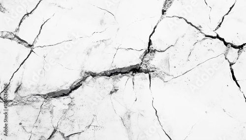 Abstract white cracked texture background. Crack texture lines isolated on a white background. Cracked surface with white space in raw style.