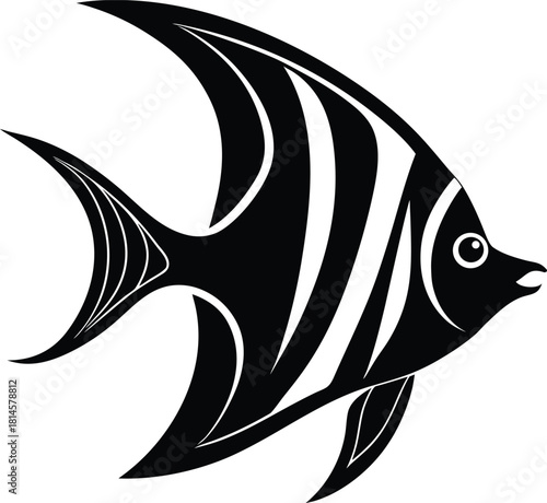 Stylized Tropical Fish Silhouette