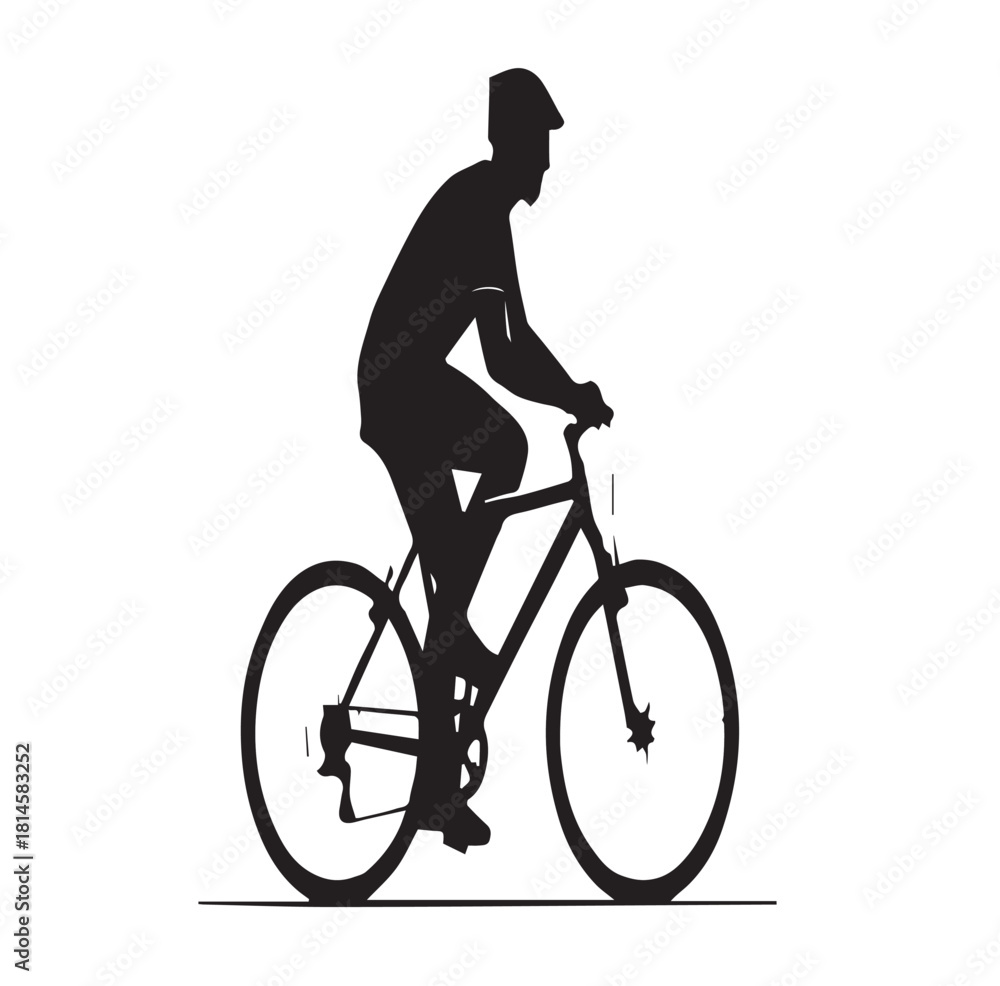 Fototapeta premium silhouette of a cyclist
