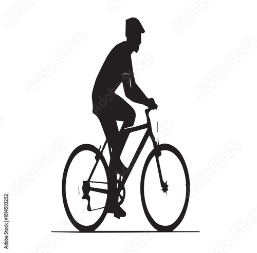 silhouette of a cyclist