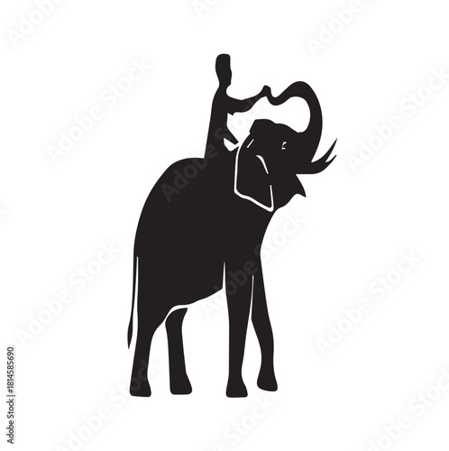 silhouette of an elephant