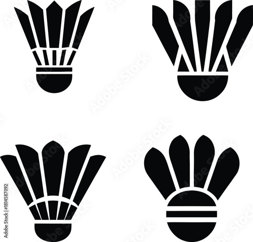 Vector badminton shuttlecock icon
