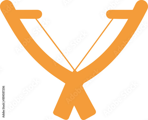 Orange threading tool for hair removal on a white background