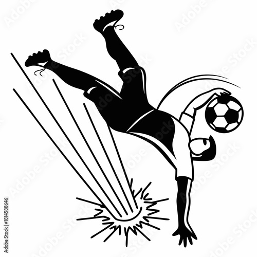 Goalkeeper Diving Save with Speed Motion Lines