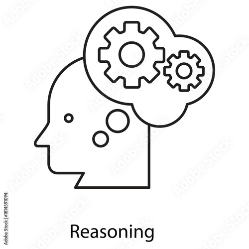 Reasoning. Vector Icon Design