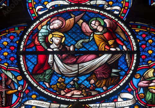 Obraz na płótnie Stained glass (19th century) of Saint Catherine of Siena