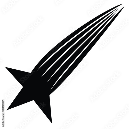 shooting star icon vector icon