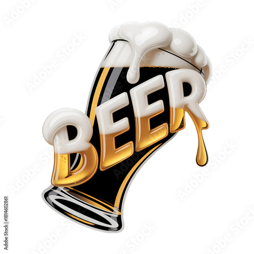 A cold beer with a creamy foam topping at a summer gathering outdoors