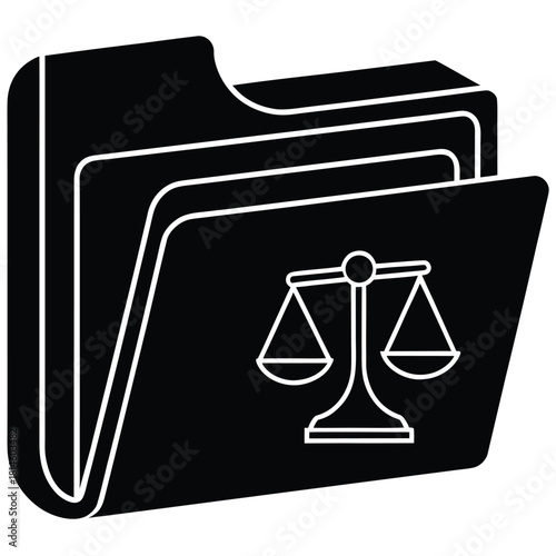 legal folder vector icon