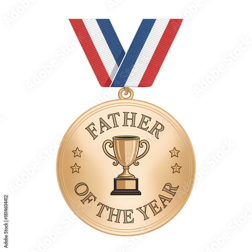 Celebration of fatherhood highlighted by the Father of the Year award showcasing a golden trophy