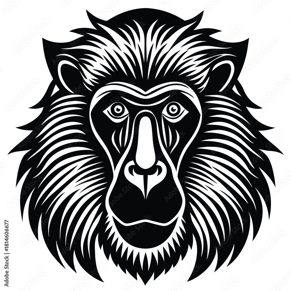 Obraz premium baboon vector icon