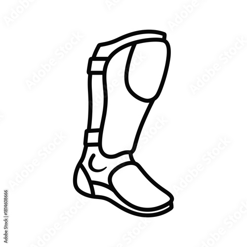 Sport boot isolated on, a protective gear for athlete