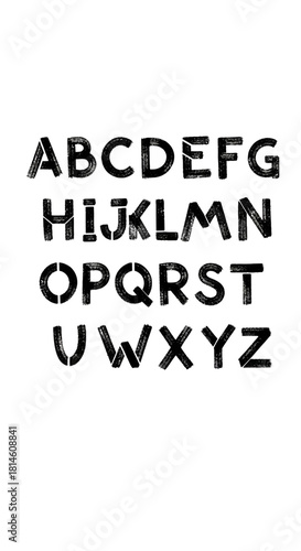 Bold alphabet letters perfect for adding a handcrafted touch to your next design project now