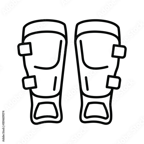 Shin guard isolated on for soccer player protection equipment