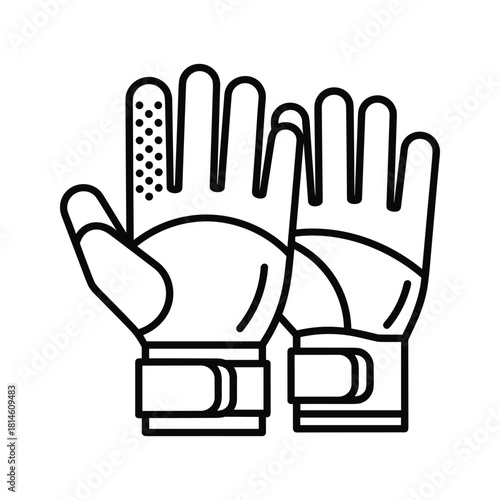 Pair of goalkeeper gloves isolated on for soccer sport