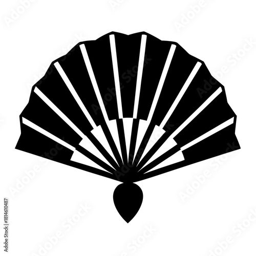 black fan isolated on white background