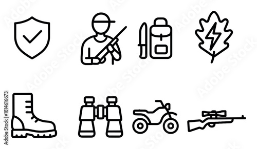 Minimalist Hunting Icons