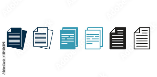 Official Document and Signature stack icon set, Symbol-Set Contract, Paper, Pen, Consent 