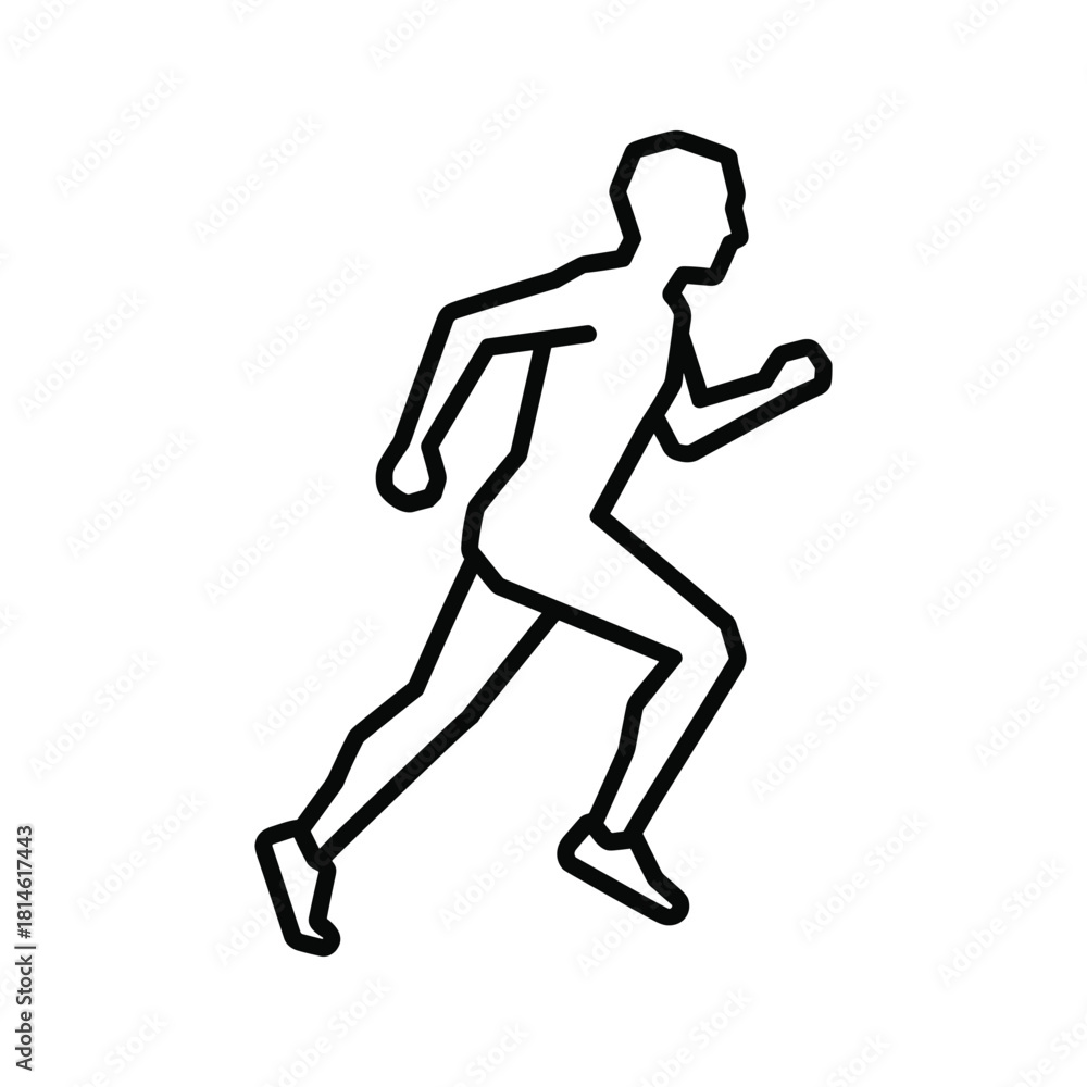 Fototapeta premium Runner isolated on