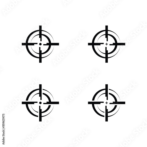 Precise target accuracy with a bold and striking target graphic design perfect for gaming, security, or marketing projects requiring focus