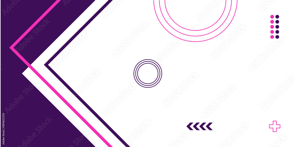 Fototapeta premium Modern Digital Geometric Abstract Background with Negative Space