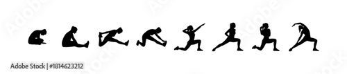 Minimal martial arts icons: dynamic stances, strikes, and movement. Ideal for fitness, training, and discipline visuals.