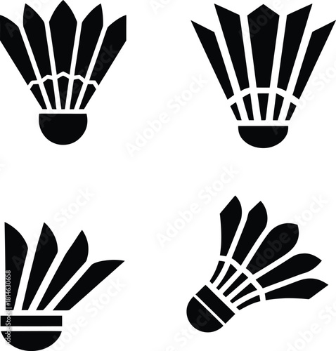Vector badminton shuttlecock icon
