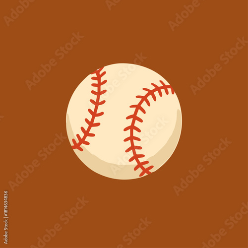 Baseball ball icon logo flat vector design