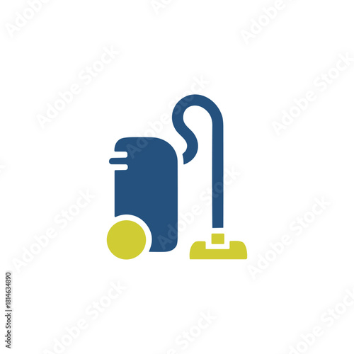 Vacuum cleaner icon logo flat vector design