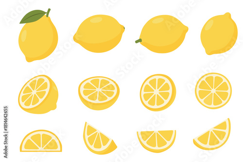 Lemon vector logo isolated on white background.	