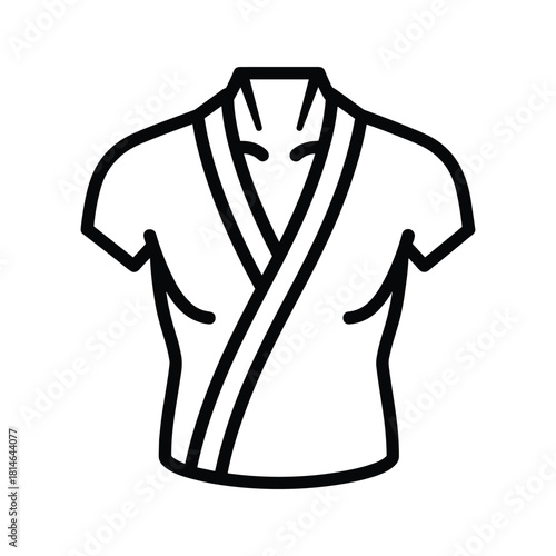 Karate gi isolated on, martial arts uniform icon