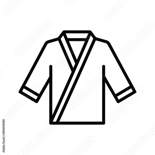 Karate gi icon isolated on, representing martial art uniform