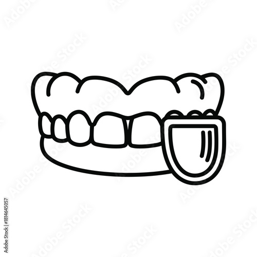 Dental mouth guard isolated on