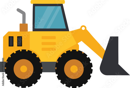 loader and bulldozer vector 