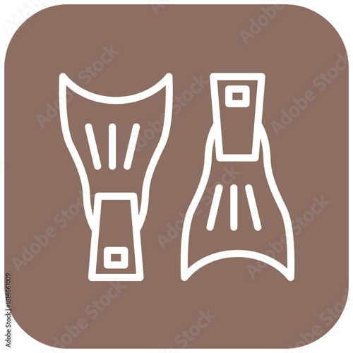 Vector Design Flippers Icon Style