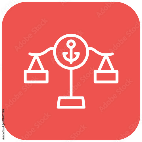 Vector Design Maritime Law Icon Style