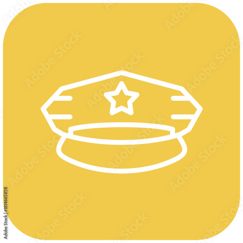 Vector Design Police Hat Icon Style