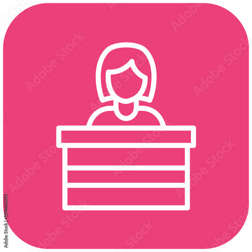 Vector Design Receptionist Icon Style