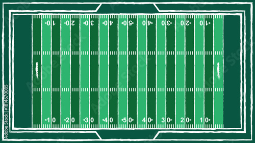 Football Green Field EPS. American Football Field with Line and Grass Texture. touch downs vector illustration