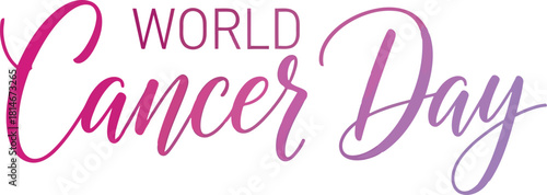 World cancer day calligraphy