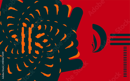 Abstract swirl shapes colorful gradient background featuring lines and elements perfect for banner and poster design