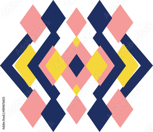 Geometric abstract pattern mid century modern design